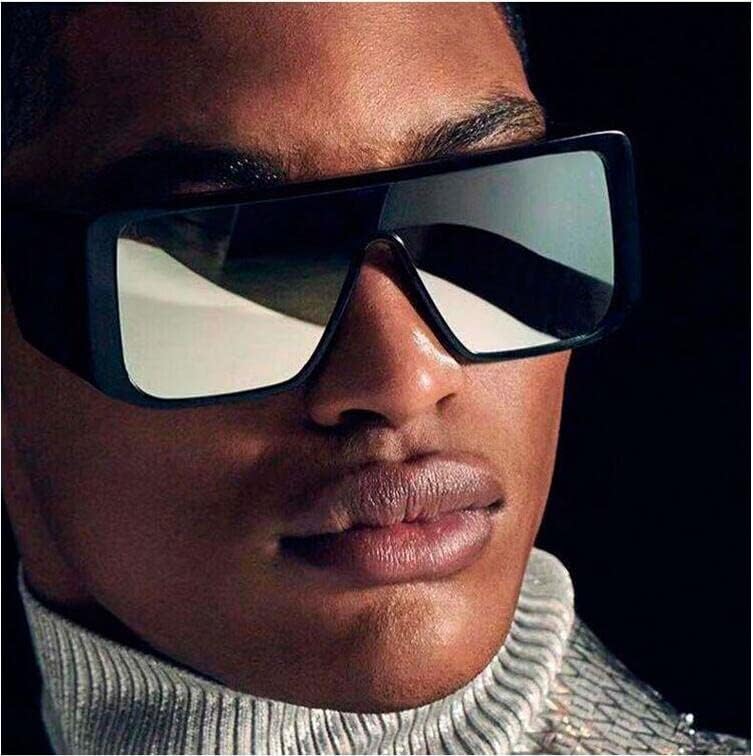 Rectangle Oversized Shield Sunglasses for Women Men shade