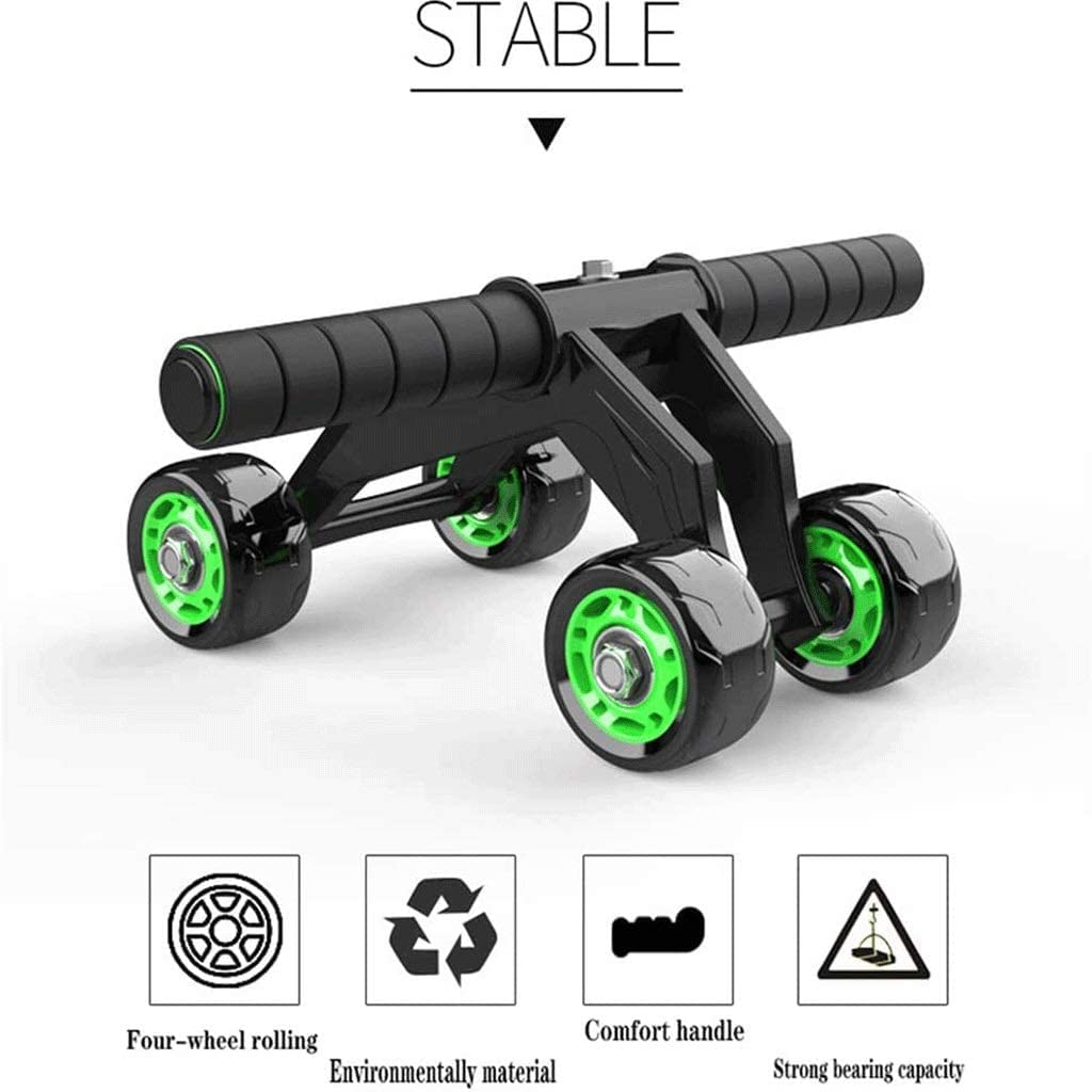 4 AB Wheel Roller-Abdominal Fitness Trainer Exercise Machine Equipment for Workout for Men & Women