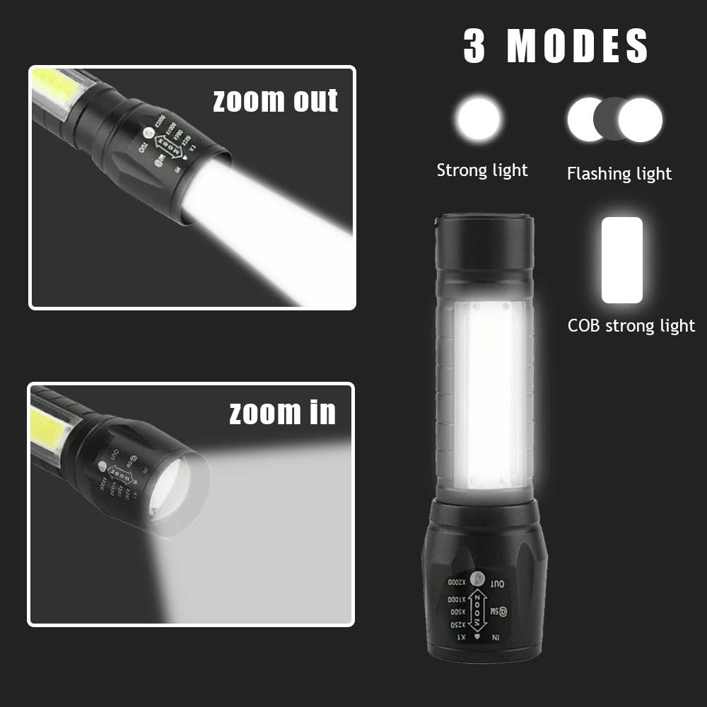Led Flashlight Rechargeable USB Mini Torch Light (Pack of 1)