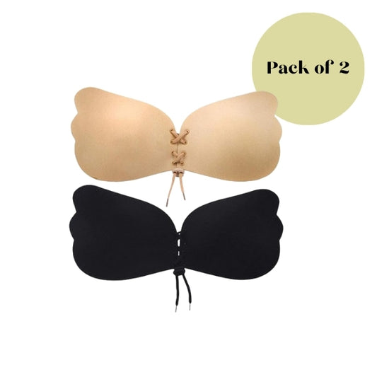 Stick-On Bra Invisible Sticky Strapless Gel Self Backless Adhesive Bra for Women ( Pack of 2 )