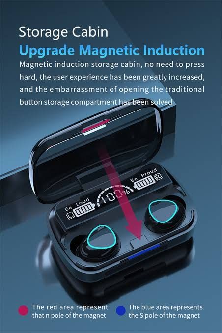 M10 TWS Wireless Earphone Bluetooth Headsets Noise Reduction Headphones with Digital Display Black