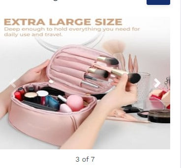 Makeup Bag,Travel Makeup Organizer Bag, Large Capacity Cosmetic Bags