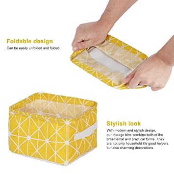Foldable Storage Box Canvas Fabric Baskets For Organizing With Handles
