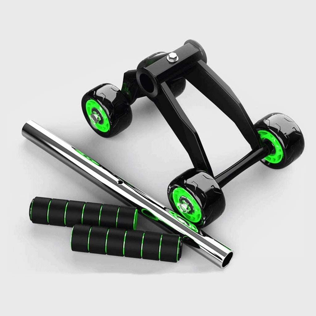 4 AB Wheel Roller-Abdominal Fitness Trainer Exercise Machine Equipment for Workout for Men & Women